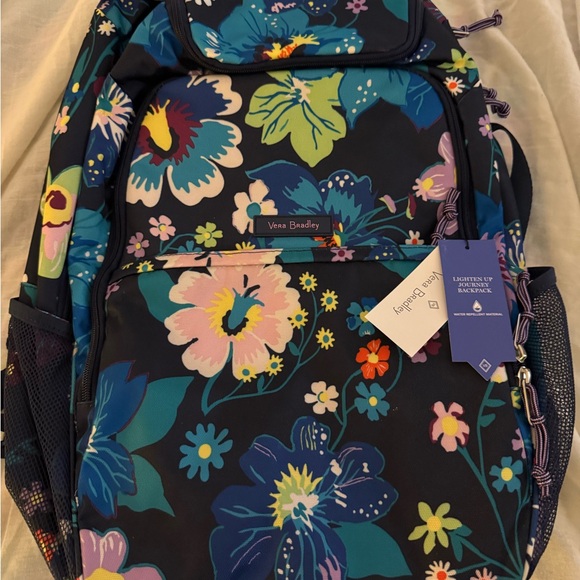 VERA BRADLEY Lighten Up Journey Backpack in Firefly Garden Print - Picture 11 of 12